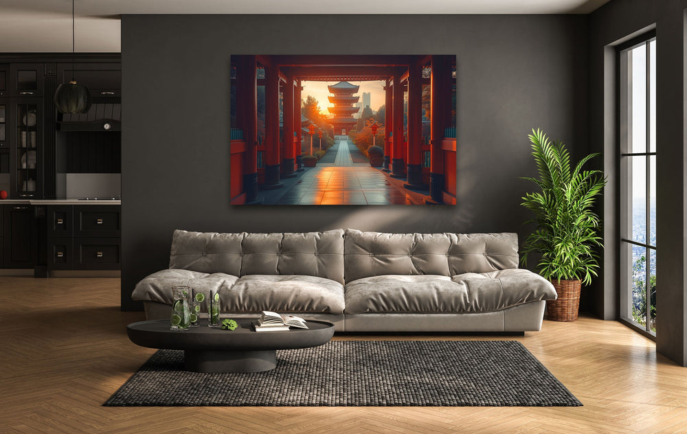 Fushimi Inari Taisha Red Glass Wall Art Glass Printing Wall Art, Print photos on glass
