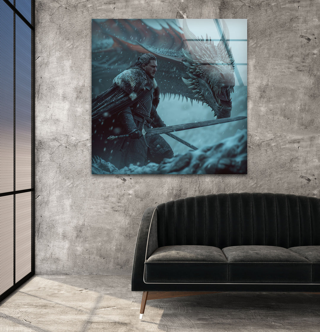 Game Of Thrones Jon Snow Photo on Glass for Home Decor