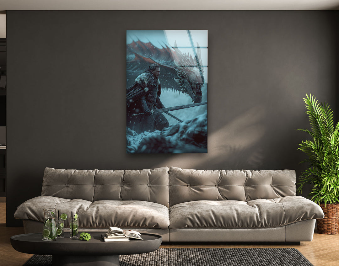 Game Of Thrones Jon Snow Glass Wall Art Decor Pieces