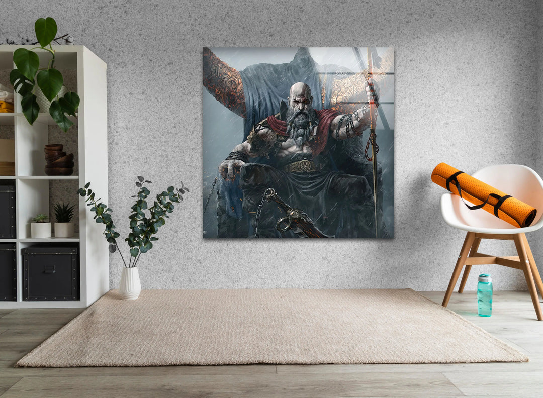 God of War Ragnarok Glass Wall Art print on glass, glass printed photos
