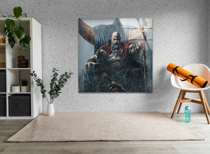 God of War Ragnarok Glass Wall Art print on glass, glass printed photos
