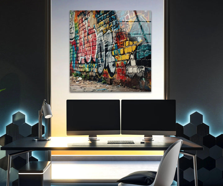 Graffiti Tempered Glass Wall Art - MyPhotoStation