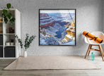 Grand Canyon Winter Sunset Tempered Glass Wall Art