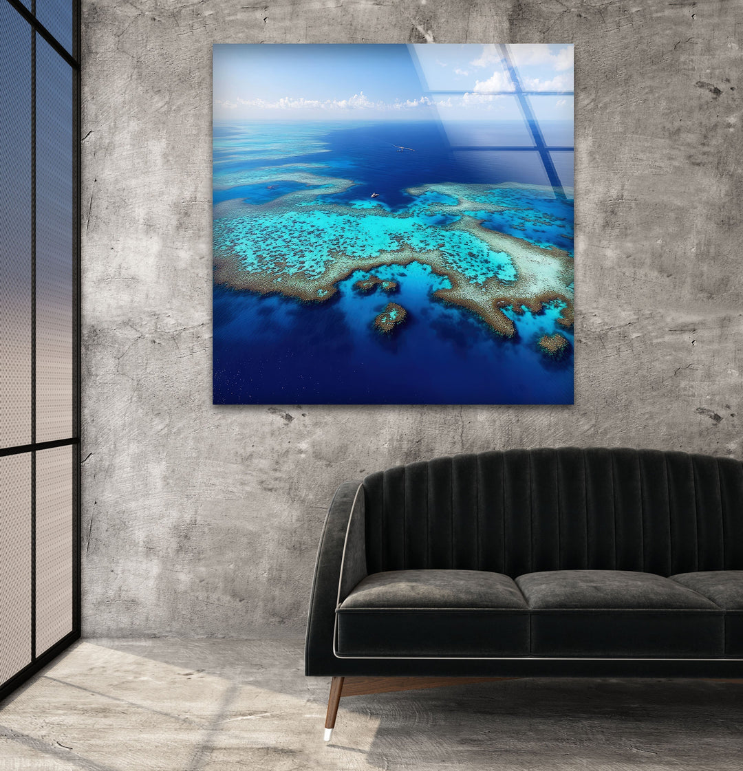 Great Barrier Reef in Australia Landscape Glass Wall Art art glass wall art, glass wall art pictures
