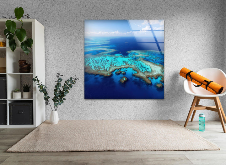 Great Barrier Reef in Australia Landscape Glass Wall Art Glass Printing Wall Art, Print photos on glass
