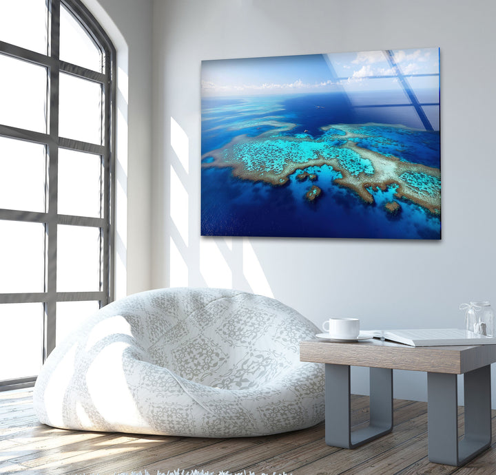 Great Barrier Reef in Australia Landscape Glass Wall Art large glass photo prints, glass wall photos
