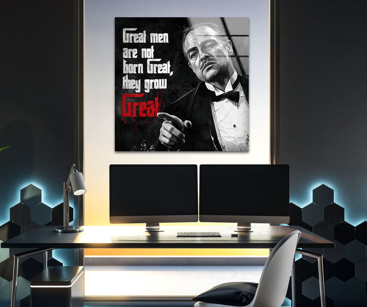 Great Men Are Not Born Great Glass Wall Art glass pictures for Wall, glass prints wall art
