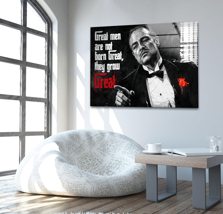 Great Men Are Not Born Great Glass Wall Art art glass wall art, glass wall art pictures
