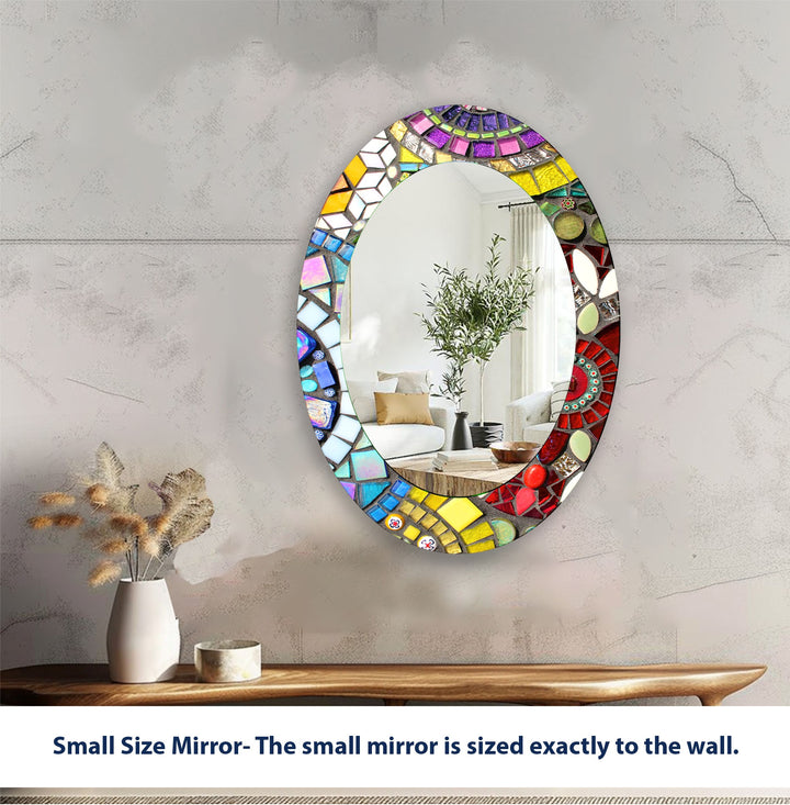 Mosaic Oval Wall Mirror