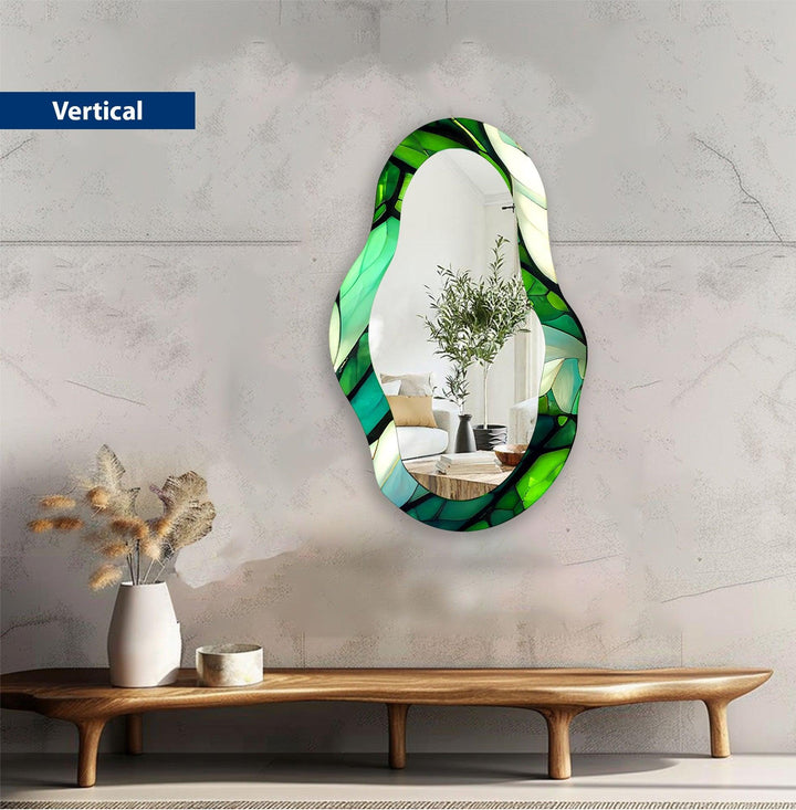 Green Entryway Wall Mirror