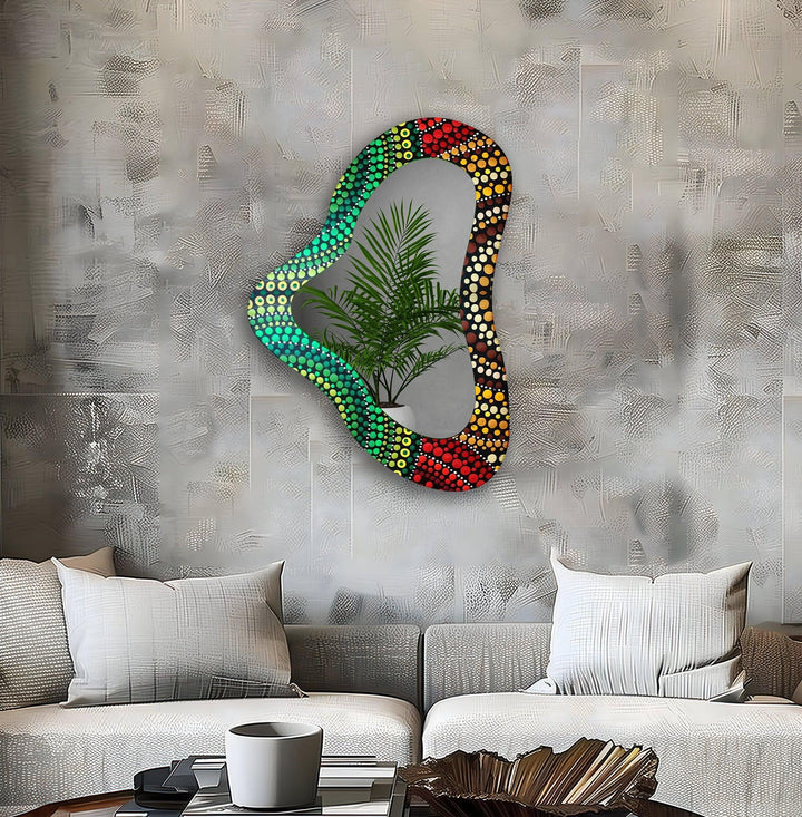 Mosaic Irregular Shape Glass Wall Mirror