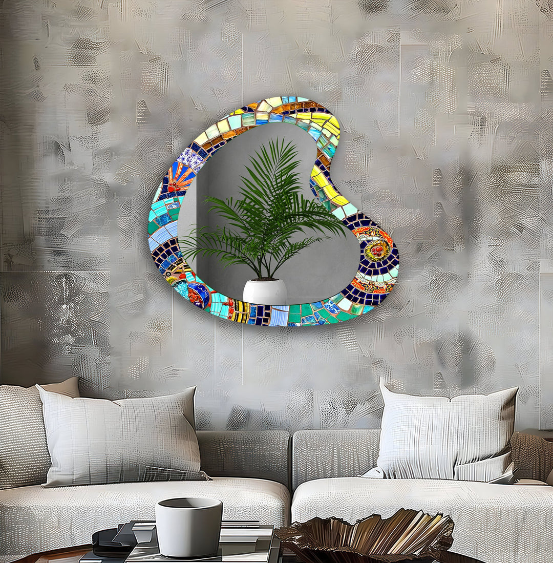 Colorful Mosaic Irregular Wall Mirror