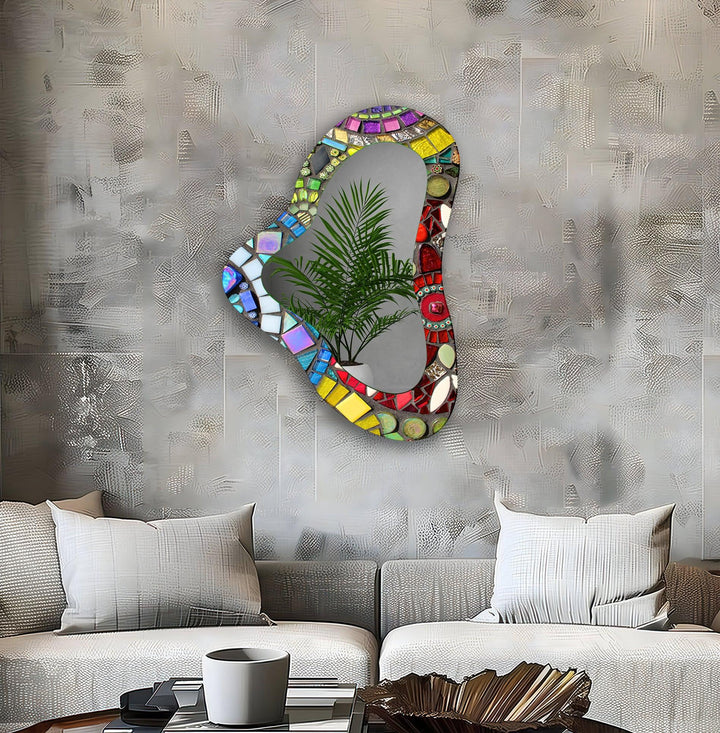 Modern Mosaic Irregular Wall Mirror