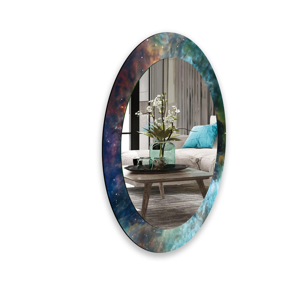 Decorative wall mirror with unique shapes and reflective surfaces for a chic statement
