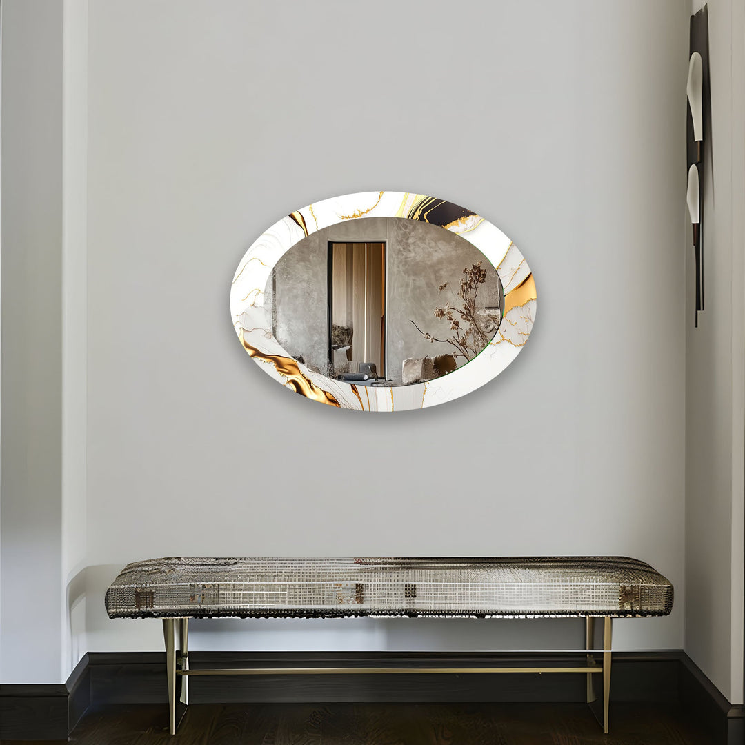 Mirrored wall art with stylish and artistic elements for a bold decor statement
