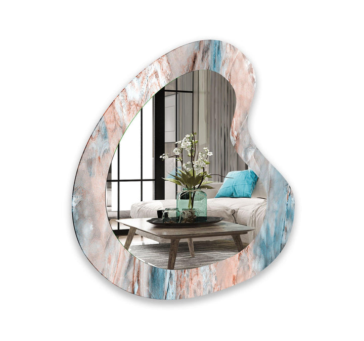 Pink Marble Elegant Glass Wall Mirror