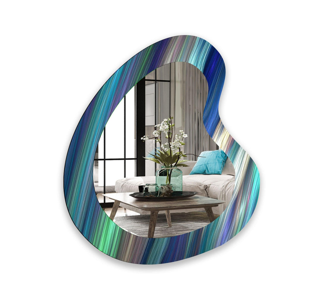 Turquoise Marble Bedroom Glass Wall Mirror