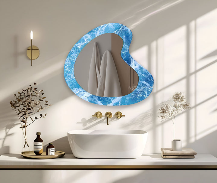 Mirror wall art with creative patterns and reflective accents to brighten your walls
