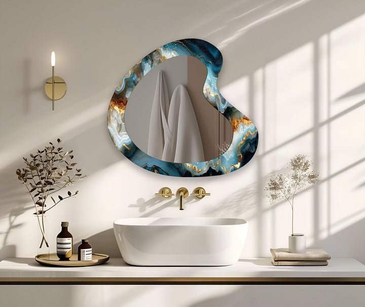 Wall mirrors designed with decorative accents to serve as both art and practicality
