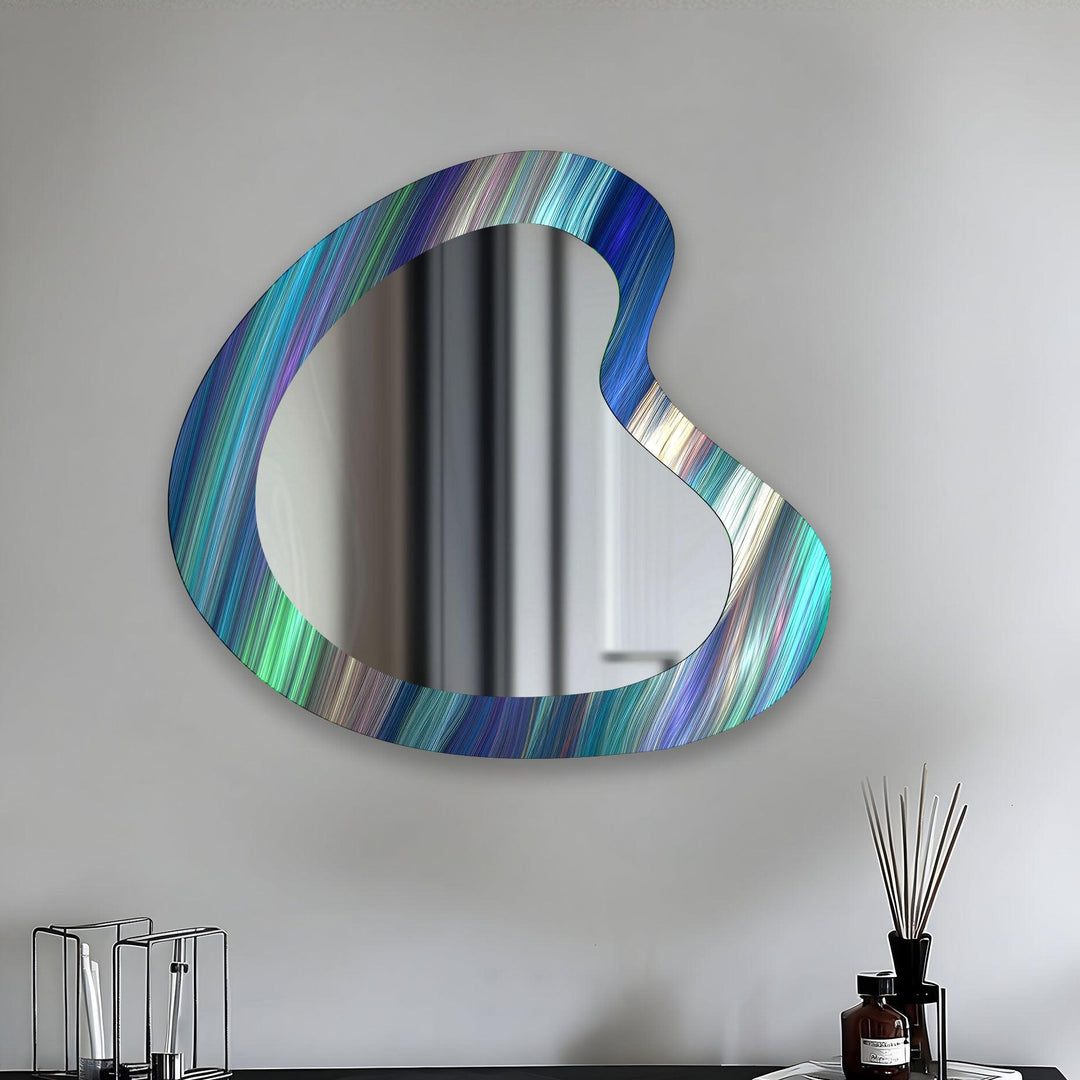 Turquoise Marble Bedroom Glass Wall Mirror