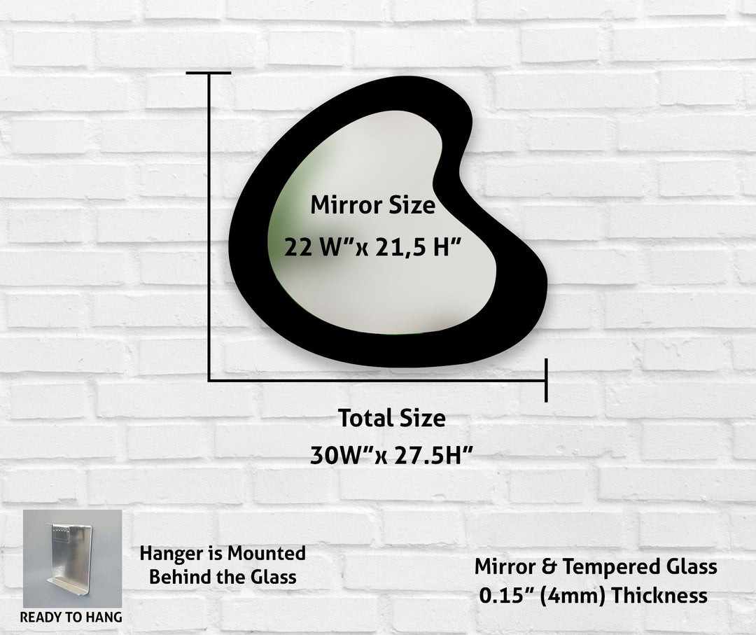 Green Elegant Marble Modern Wall Mirror