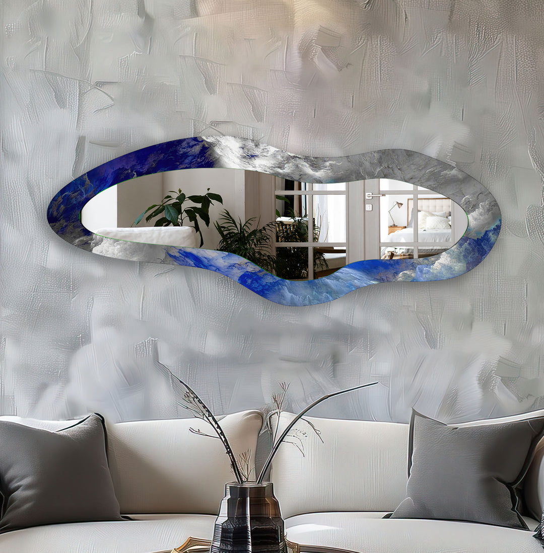 Large Irregular Glass Wall Mirror