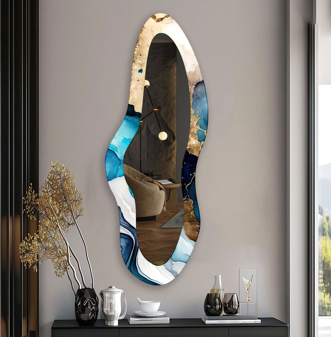 Decorative Irregular Long Wall Mirror