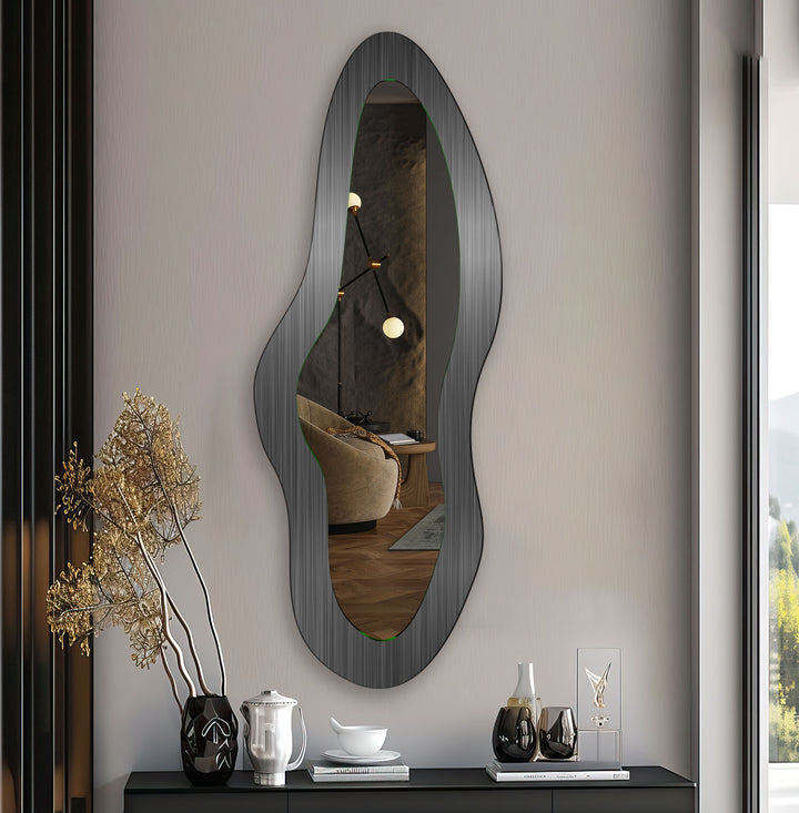 Metalic Grey Decorative Full Body Mirror