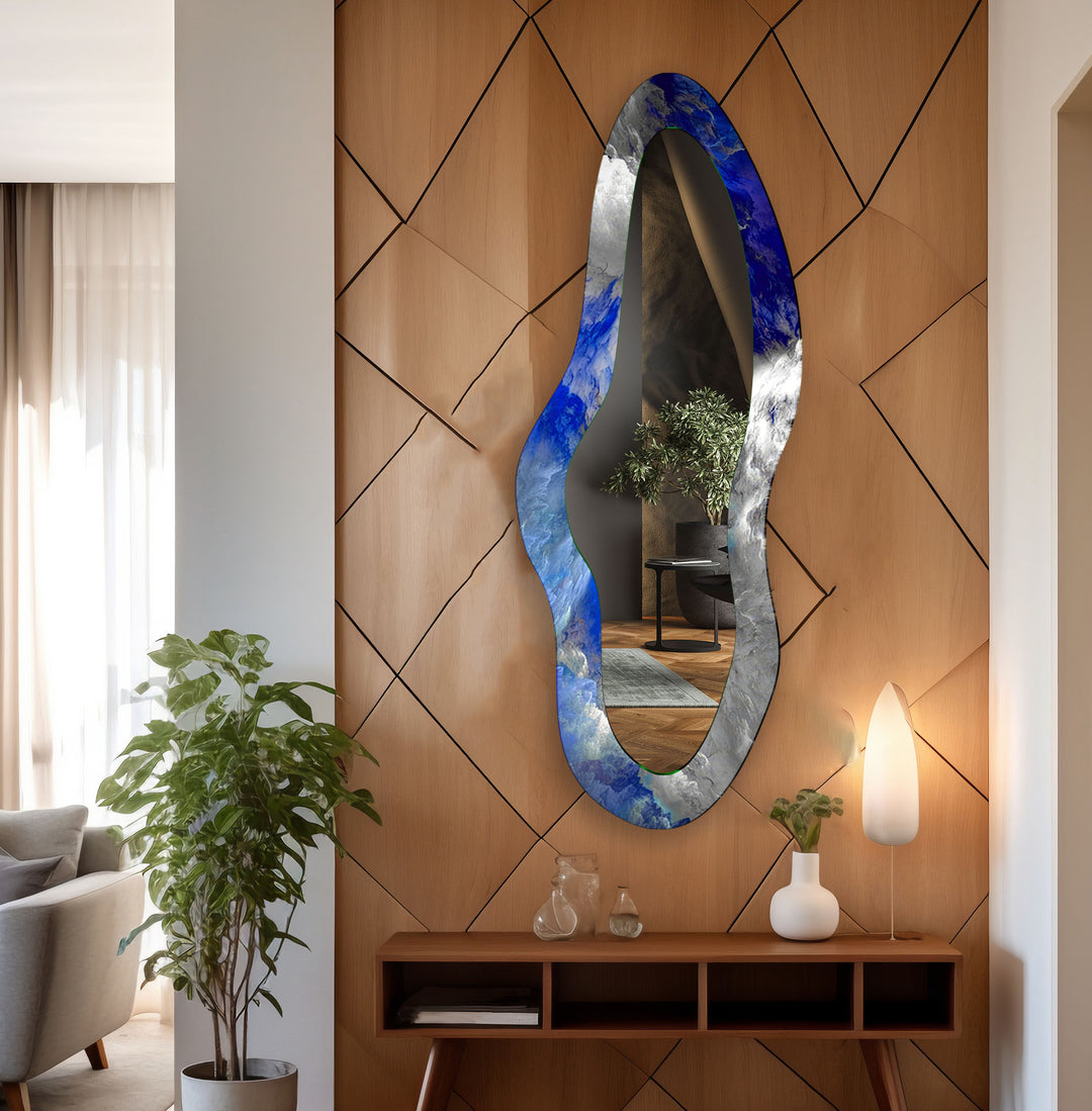 Large Irregular Glass Wall Mirror