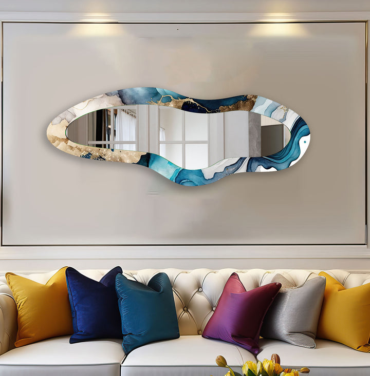 Decorative Irregular Long Wall Mirror