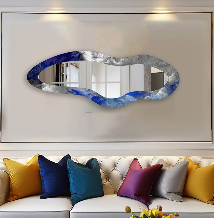 Large Irregular Glass Wall Mirror