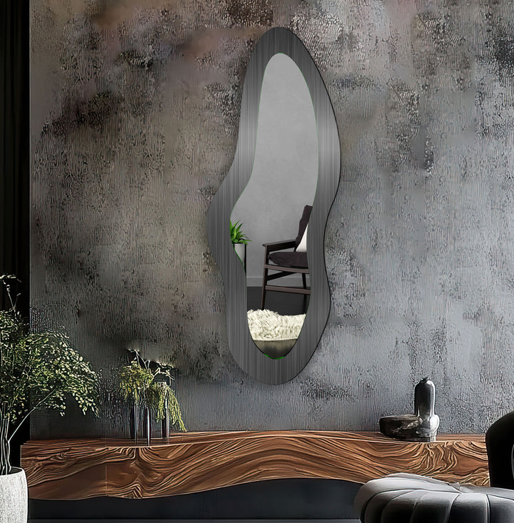 Metalic Grey Decorative Full Body Mirror