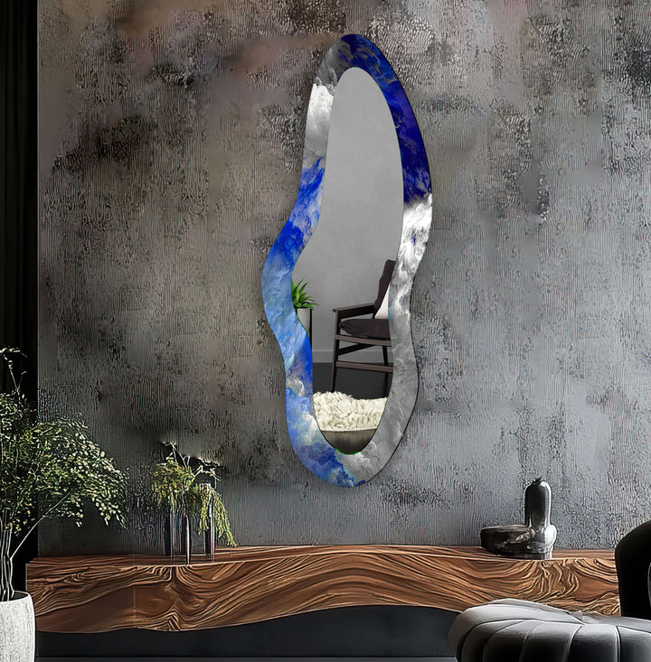 Large Irregular Glass Wall Mirror