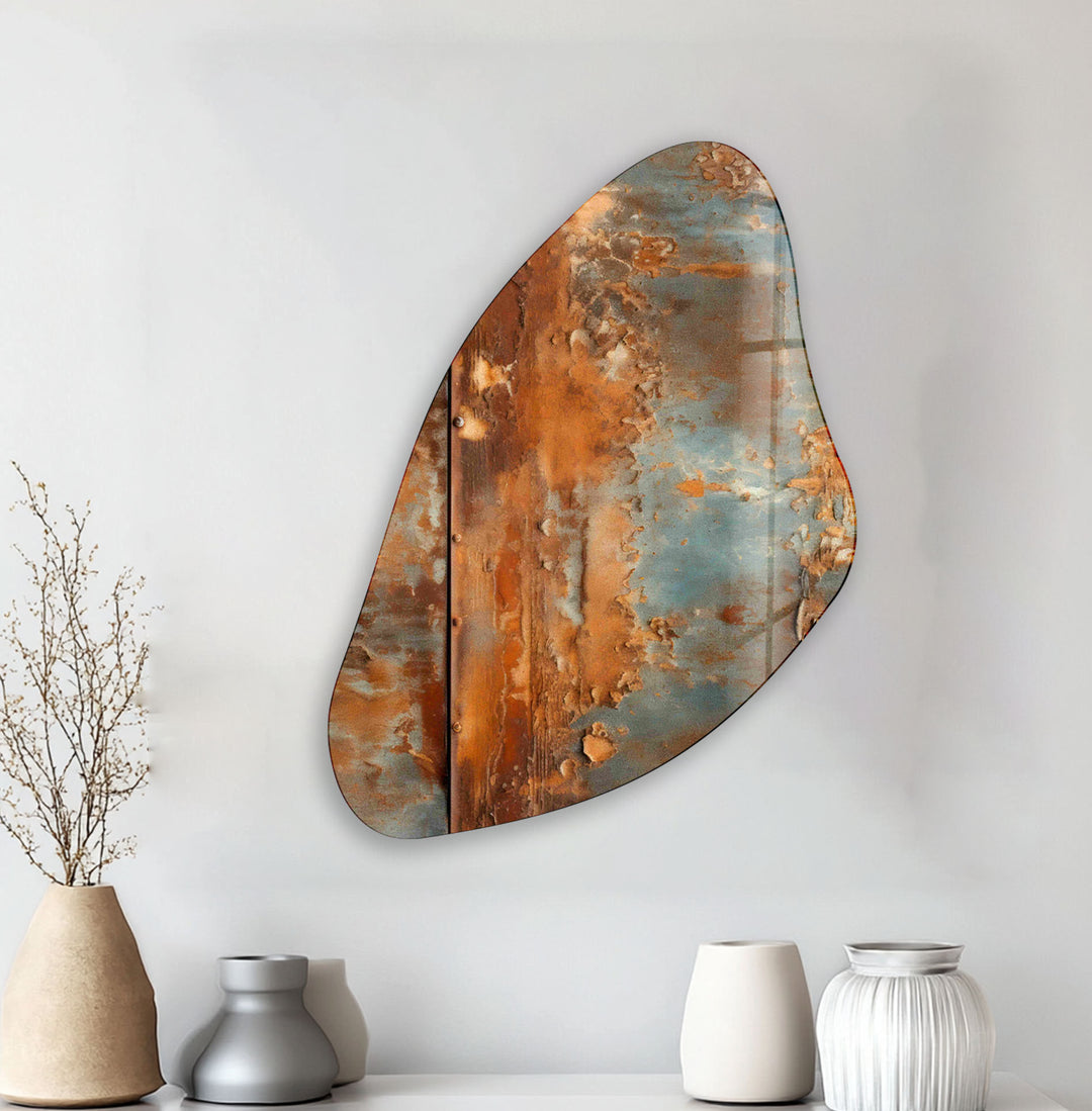 Abstract Rustic Irregular Glass Wall Art, glass photo prints, glass picture prints
