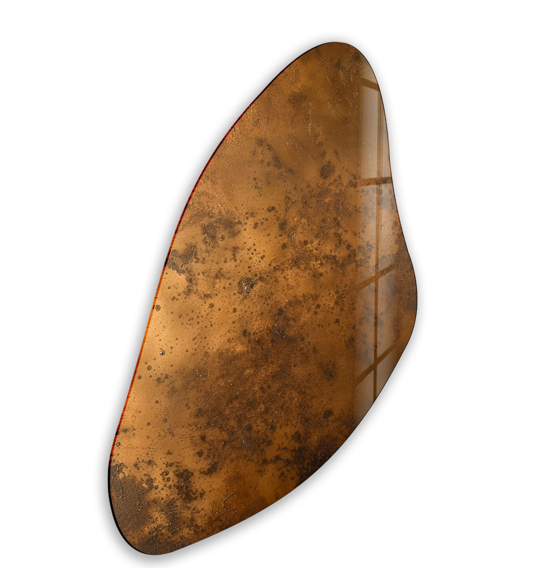 Bronze Color Abstract Asymmetrical Glass Wall Art, glass image printing, glass prints from photos
