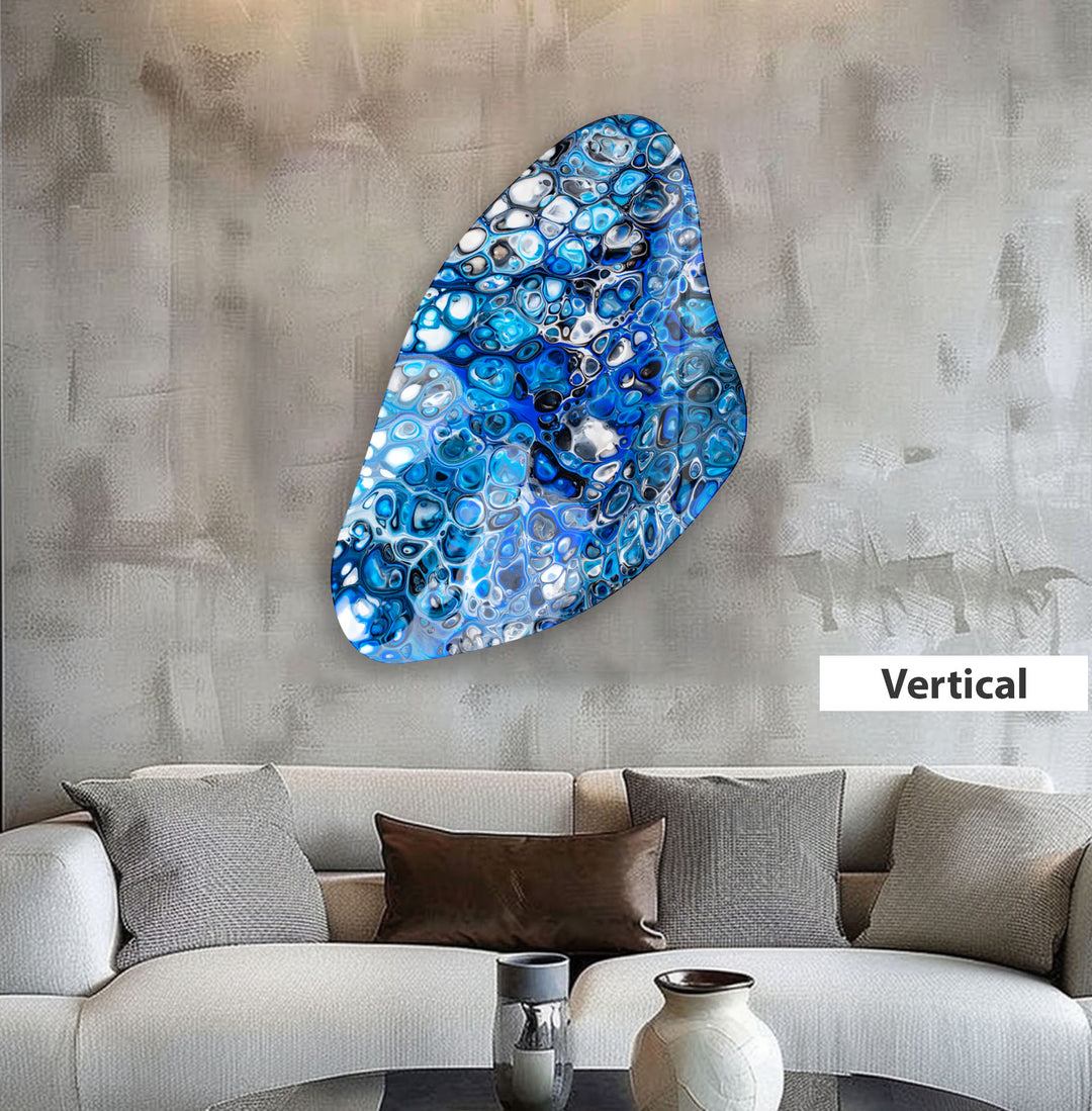 Blue Watercolor Aesthetic Glass Wall Art, art glass wall art, glass wall art pictures
