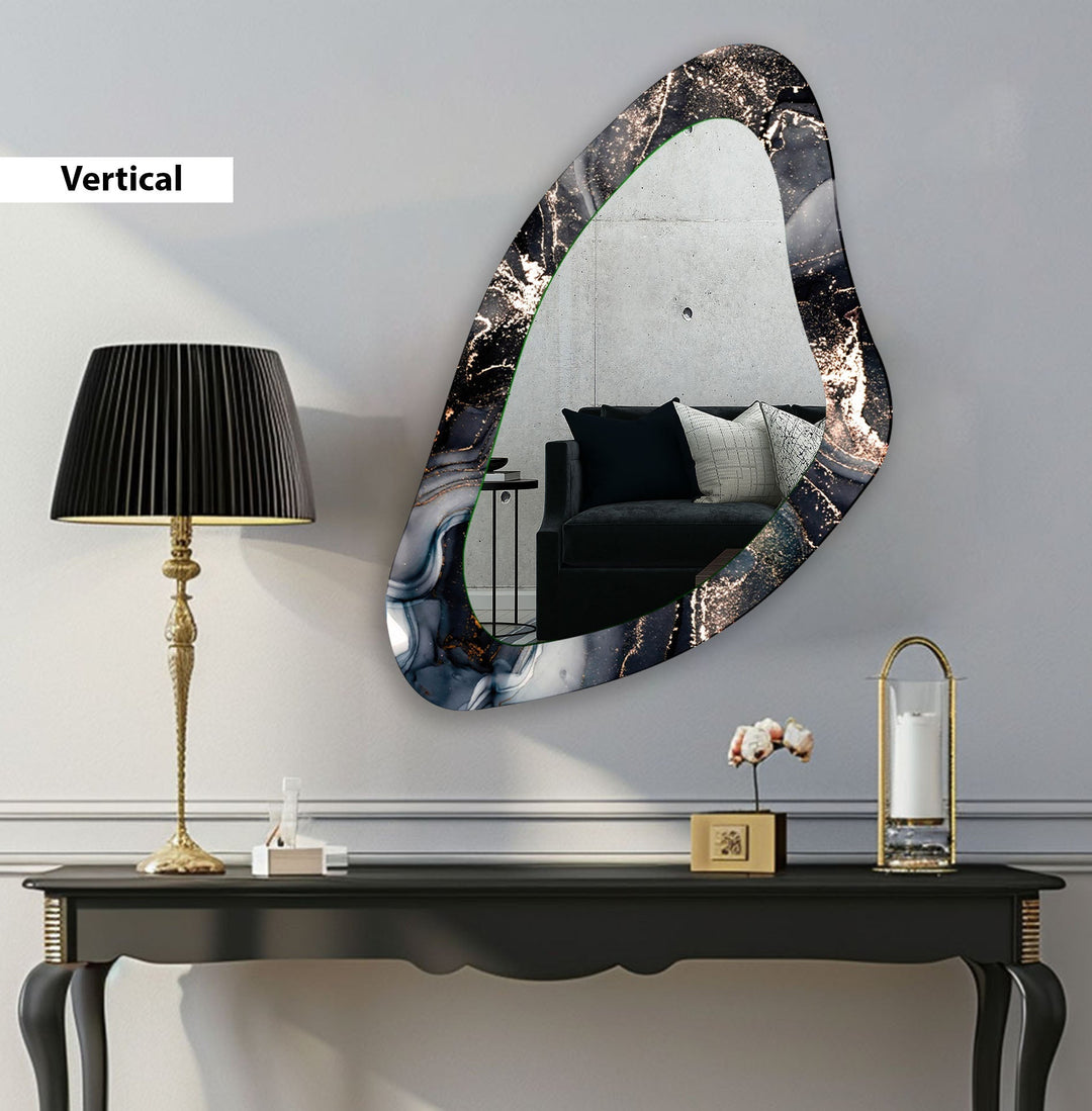 Mirror wall art inspired by abstract forms, perfect for adding a touch of artistic charm
