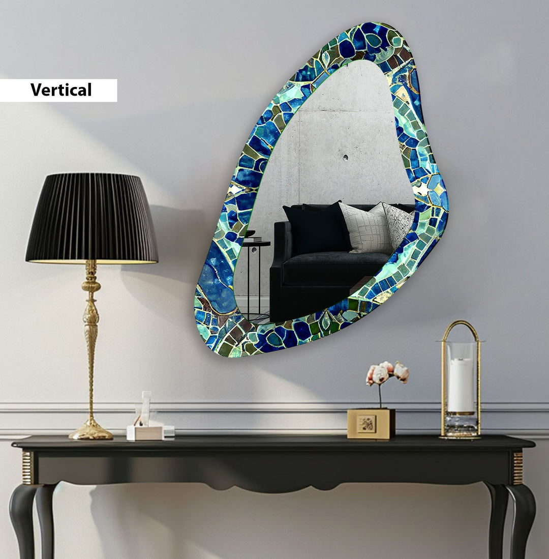 Green Decorative Large Glass Wall Mirror