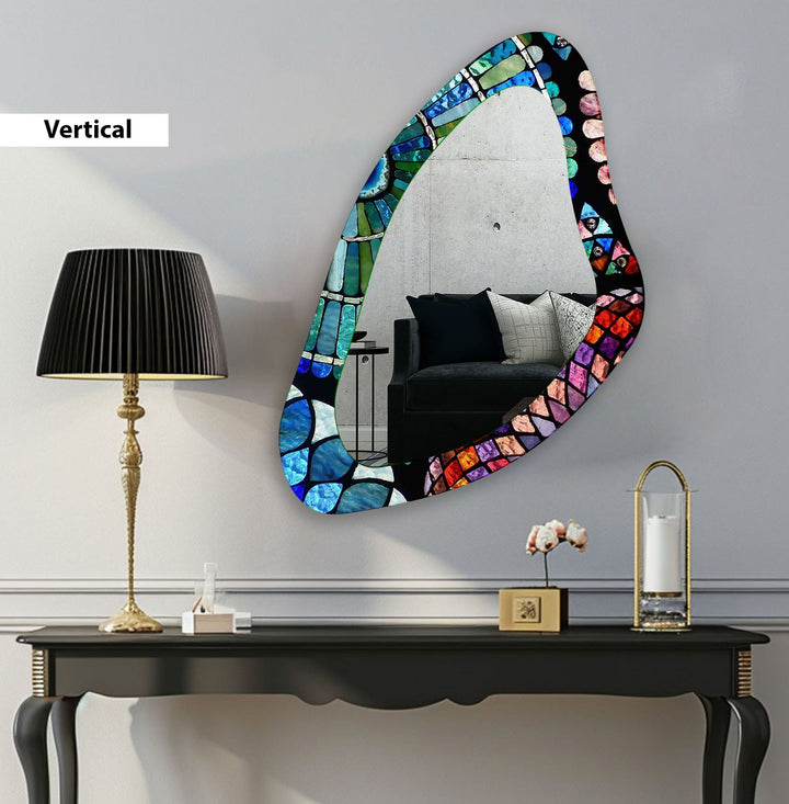 Mosaic Accent Large Aesthetic Wall Mirror