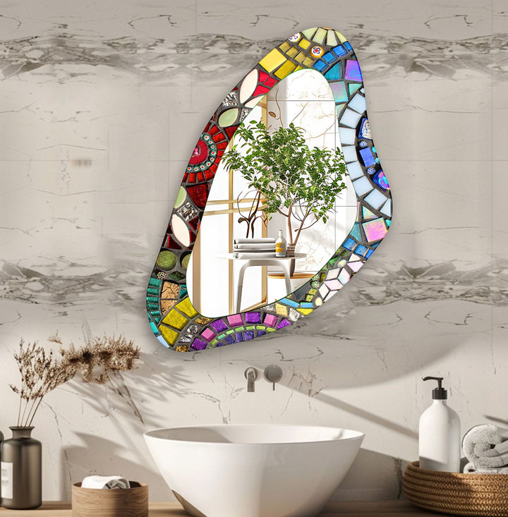 Irregular Asymmetrical Large Wall Mirror