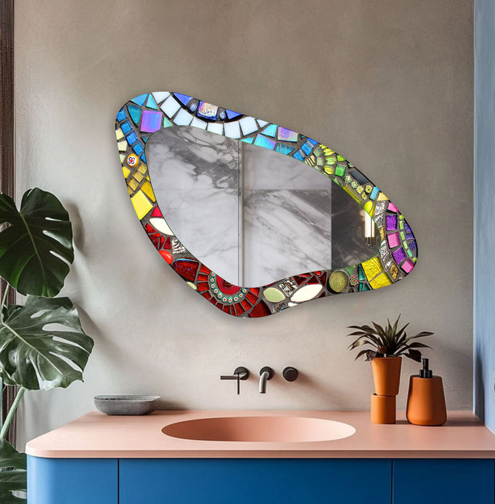 Irregular Asymmetrical Large Wall Mirror