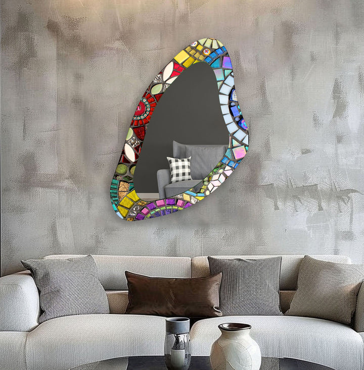 Irregular Asymmetrical Large Wall Mirror