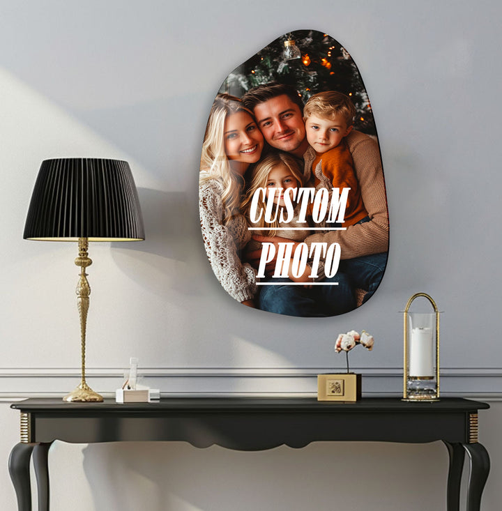 Irregular Asymmetric Photos Printed On Glass