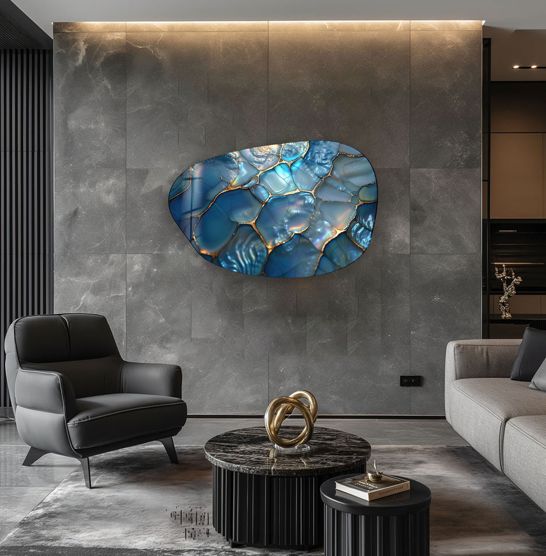 Pearl Glossy Aesthetic Glass Wall Art, print picture on glass, Tempered Glass Wall Art

