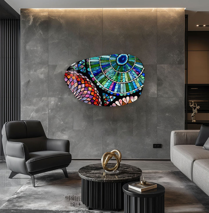 Siobhan Allen Mosaics Irregular Glass Wall Art, custom glass photo prints, large glass prints
