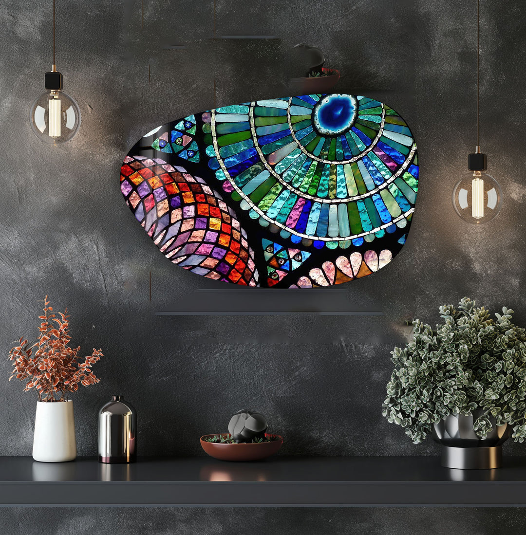 Siobhan Allen Mosaics Irregular Glass Wall Art, custom glass pictures, glass art prints
