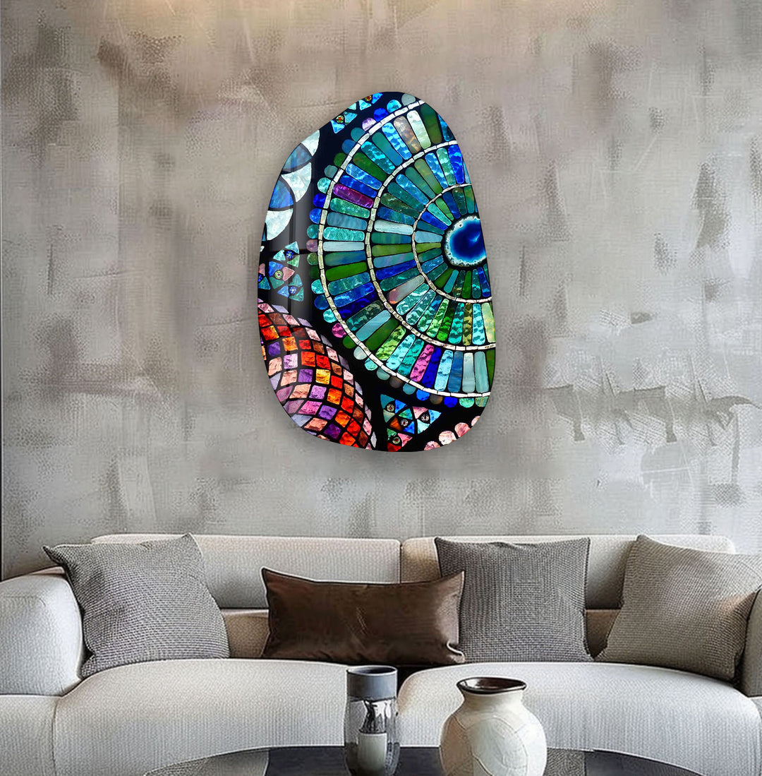 Siobhan Allen Mosaics Irregular Glass Wall Art, large glass photo prints, glass wall photos
