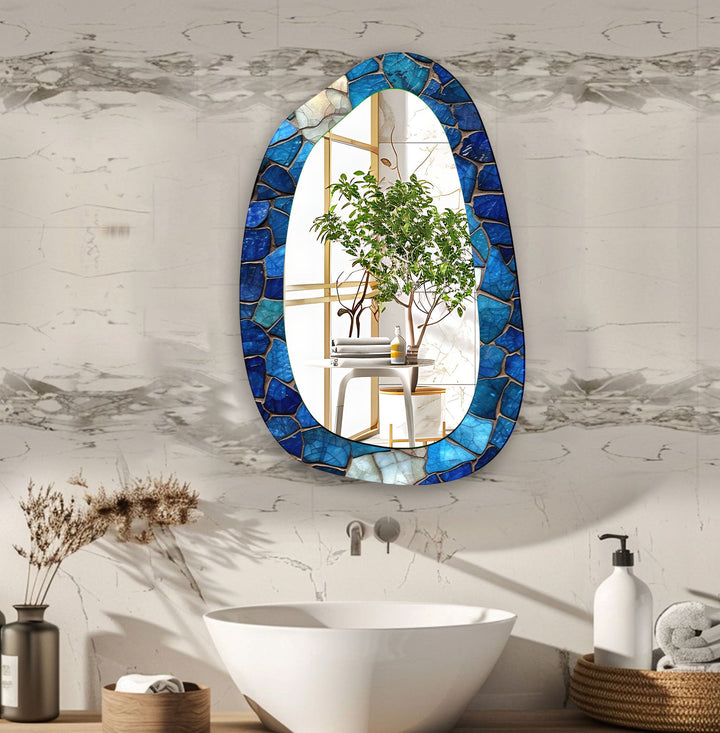 Mosaic Marble Bathroom Glass Wall Mirror