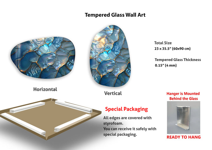 Pearl Glossy Aesthetic Glass Wall Art, photo print on glass, prints on glass wall art
