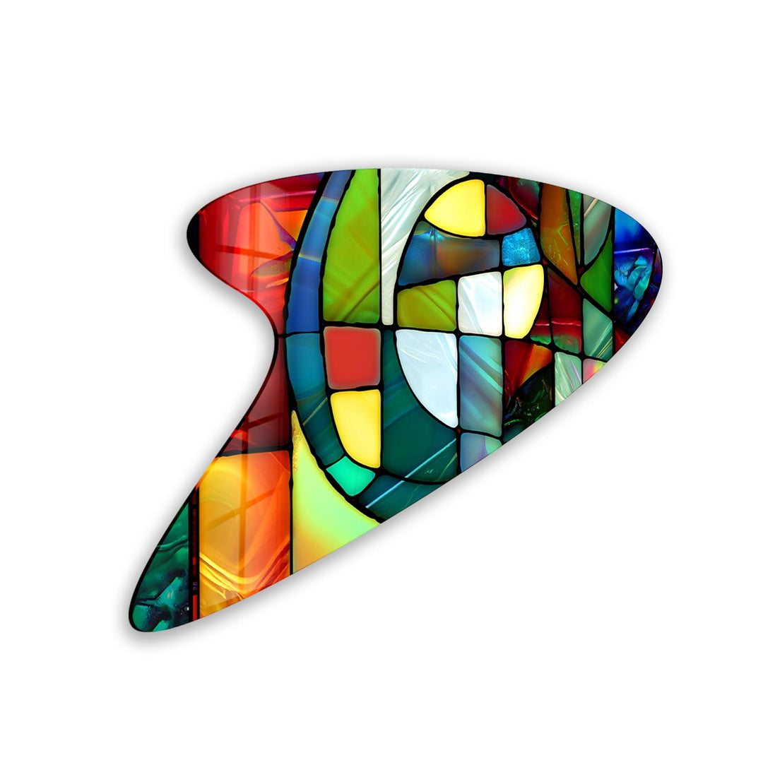 Colorful Stained Irregular Glass Wall Art, glass image printing, glass prints from photos
